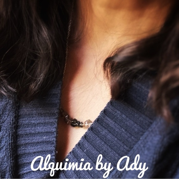 Alquimia smokey Quartz balanced bar Necklace - Picture 1 of 2